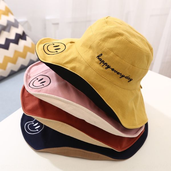 

children's children's princess's big brim bucket bucket fisherman's girls' uv-proof sun hat thin sun hat, Yellow