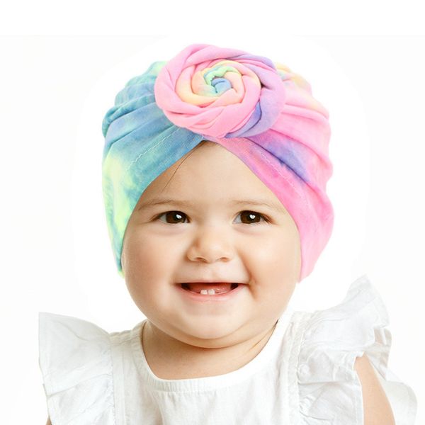 

new fashion baby colorful cotton turban cap headwrap kids flower hat girls elastic headwrap children baby turban, Slivery;white