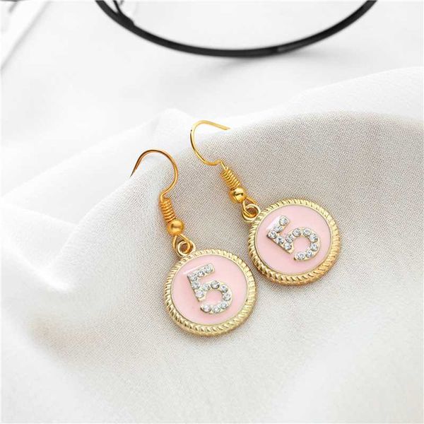 

new rhinestone 5 woman pendant earrings cute for lady letter earrings, Silver