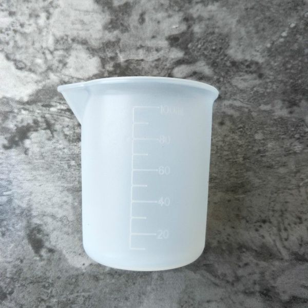 100 мл силиконовая мягкая мерная чашка кристаллический клей прозрачная чашка DIY форма для выпечки торта инструмент с весами кухонные измерительные инструменты DLH433