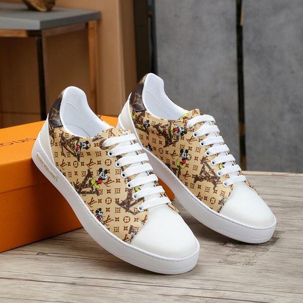 

2020ss new limited edition luxury design mens fashion printed sports shoes wild breathable mens casual shoes mens banquet shoes size: 38-451, Black