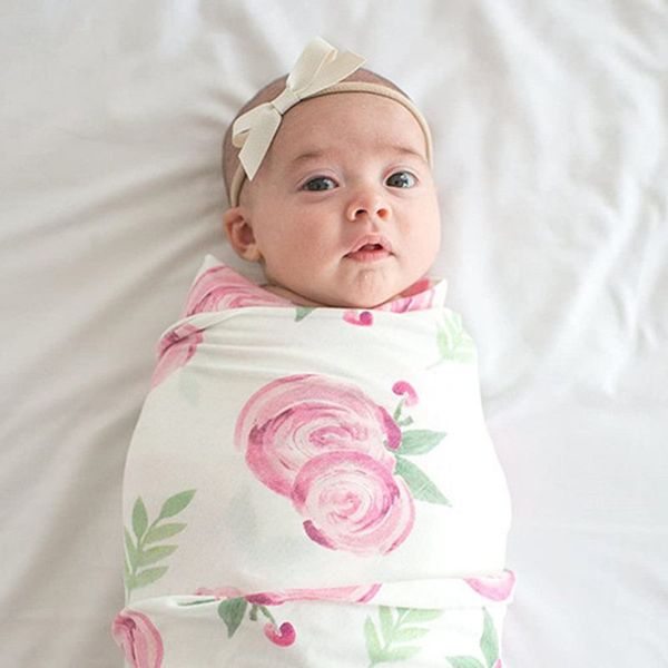 

blankets & swaddling born baby receiving blanket floral swaddle wrap infant sleepsack bath towel