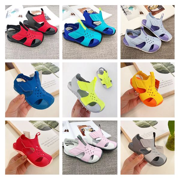 

little kids sandal sunray protect 2 water-resistant upper soft foam cushioning infants boys girls p blue psychic pink toddlers sandals, Black