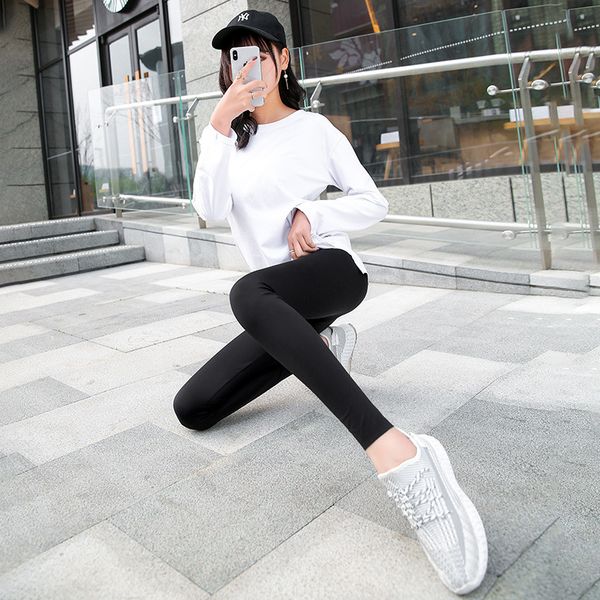 

nine points yoga pants women spring/autumn thin leggings tight black sportswear fat burning stovepipe leggings sport fitness, White;red