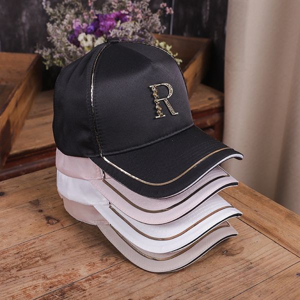 

hat women's korean baseball style all-match summer letter diamond cap women's baseball cap all-match fashion sun hat trendsetter, Blue;gray