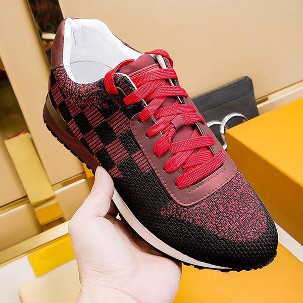 

luxury mens design shoes breathable classic fashion luxury sports shoes for men with origin box chaussures pour hommes run away sneaker sale, Black