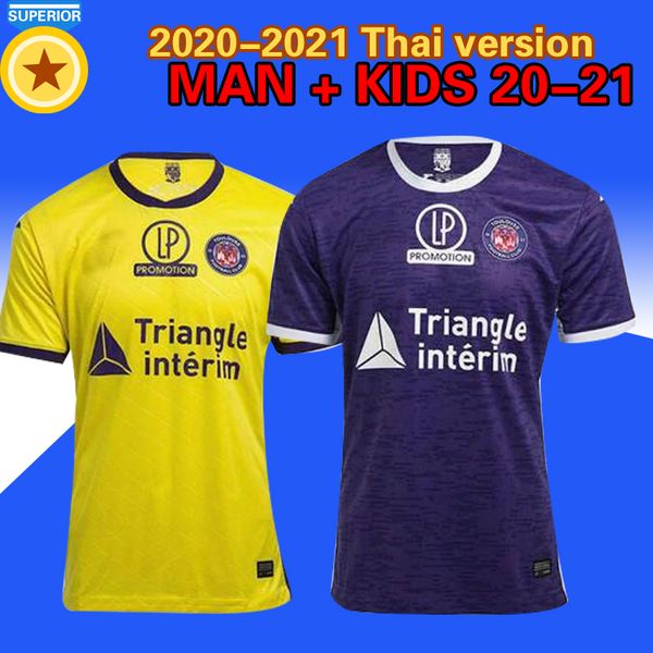 

new 20 21 fc toulouse soccer jerseys home away third 2020 sangare 17 diakite 19 kone 34 gradel 7 said 25 sylla 12 jersey football shirts, Black;yellow