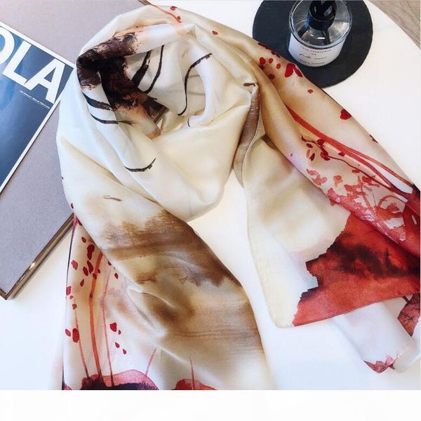 

sales of luxury designers silk scarves new spring and summer fashion women's clothing printing scarf 180 * 90 cm and comfo, Blue;gray