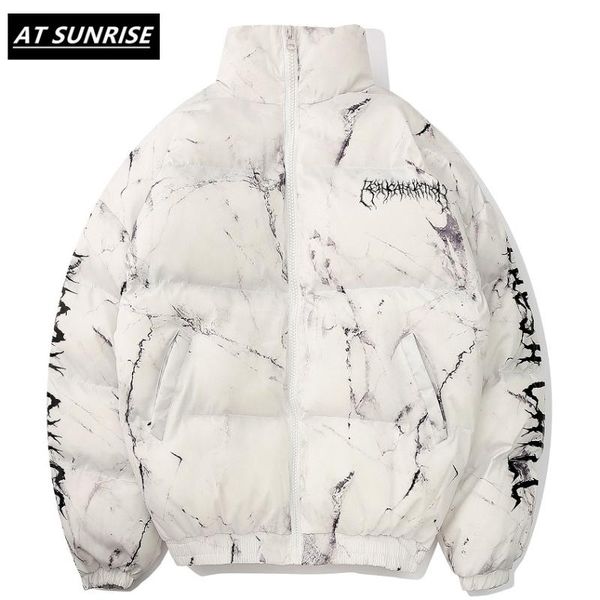 

men winter coat 2020 hip hop zipper pockets thick jackets coat men fashion casual texture printing streetwear jacket, Black