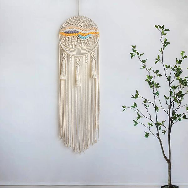 

tapestries art tassel tapestry bohemian cotton woven wall hangings 3d dream catcher tapiz pared tela decoration de50gt