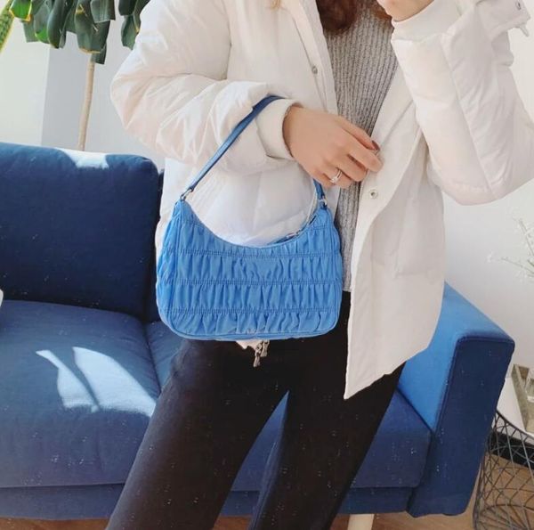 

2020 fashion women underarm bag small fold ladies handbags nylon shoulder bags fashion girls bag