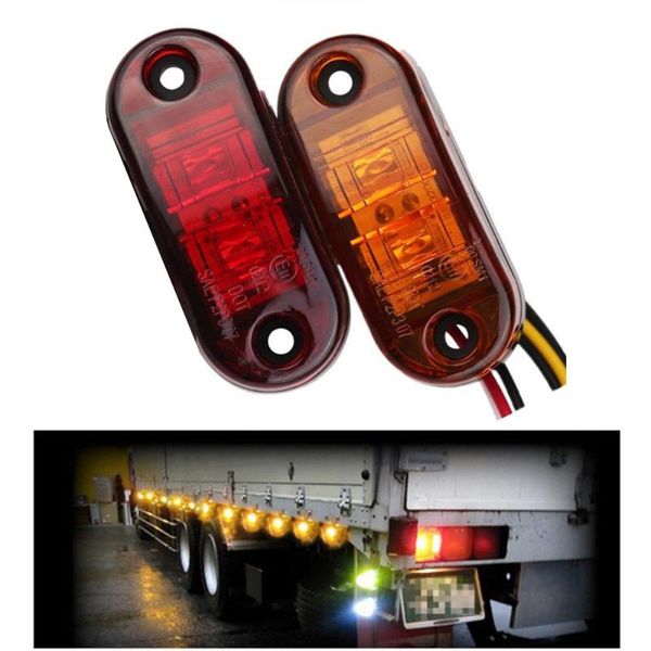 

car signal light rear side lamp 2 colors side marker led lights parking lights warning tail light auto trailer truck lamps