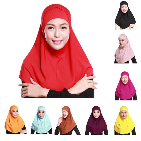 

women muslim islamic jersey turban women black ninja underscarf caps instant head scarf full cover inner coverings, Blue;gray