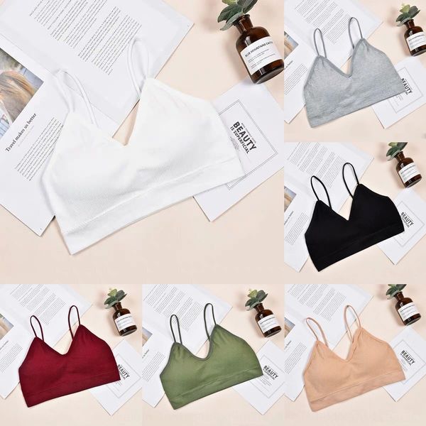 

dpqse summer seamless thread-wiping chest back-beautifying anti-exposure girls' student suspenders chest wrapping gathering sling sling, White