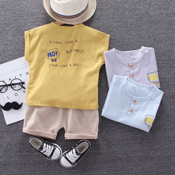 

wear boys' suit summer wear short-sleeved letters korean style handsome children's children's summer 2020 new fashion