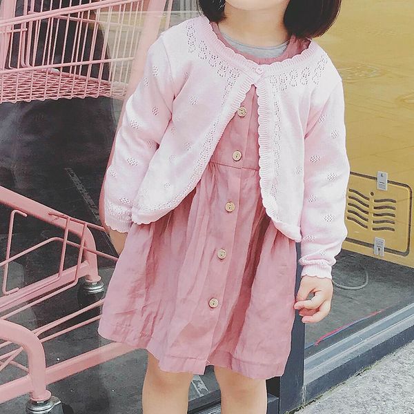 

korean style one-button shawl girlsknitwear cardigan coat clothin jumpers children's children's children'sg thin summer, Blue