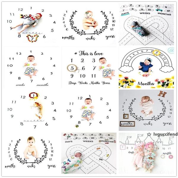 

custom newborn p background props soft infant blanket clear digital printing any pattern can be customized 100x100cm 60 options