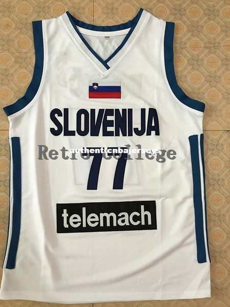 

luka doncic slovenija men's white bule basketball jersey sewn stitches customize any size and name xs-6xl vest jerseys, Gray