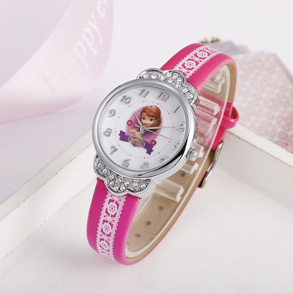 

cartoon little princess children's cartoon children's for primary and secondary quartz watch quartz watch school students, Blue