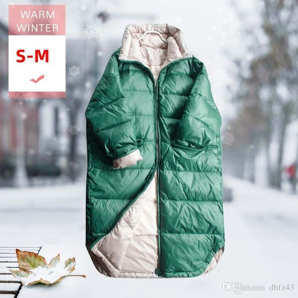 

new winter fashion women long down coat female thick warm stand collar feather jacket windproof casual outwear good quanlitymx190924, Black