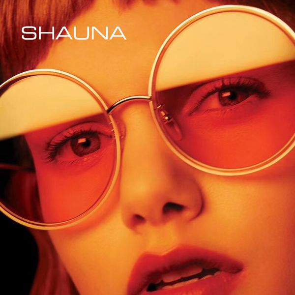 

shauna new arrival oversized women super round sunglasses fashion tint/mirror lens red yellow summer shade sun glasses uv400, White;black