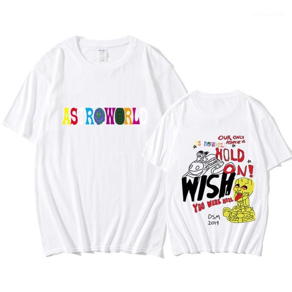 

tees astroworld mens tshirts summer travis scott short sleeve letters printed homme casual loose couples, White;black