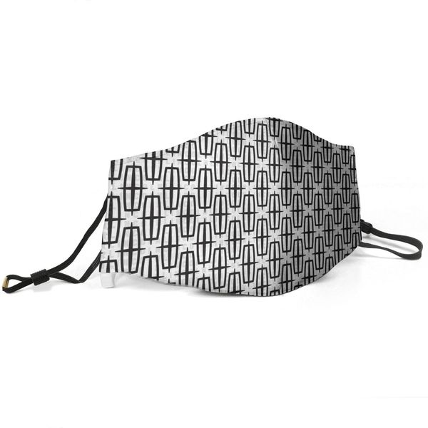 

женщины мужчина маска пыль маски муфельной линкольн автосалон знак черного напечатанных с регулируемой ear hook mas, Silver