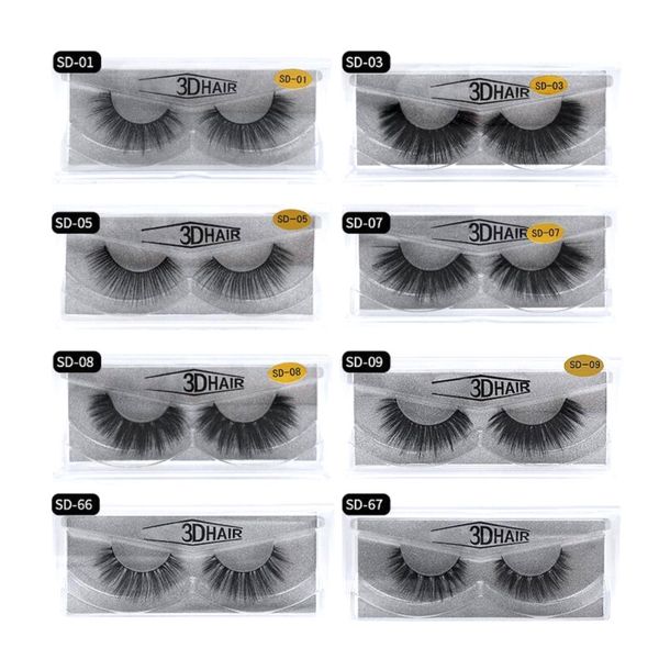 

3d false eyelashes 20 styles eye makeup imitated mink false eyelashes soft natural thick eye lashes good quality