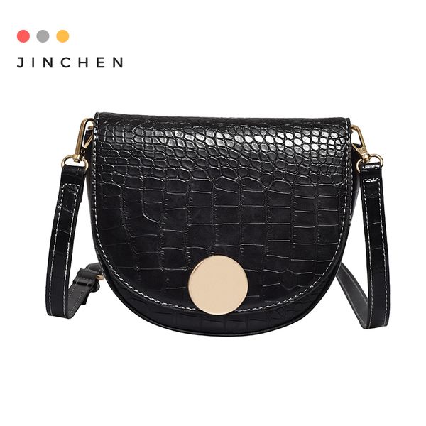 

retro bags women 2020 pu leather shell shoulder purses bags aliigator semicircular crossbody bag for female vintage clutch bag