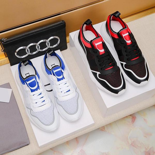 

fashion classic b21 neo sneaker in black and red technical knit men 's shoes casual comfortable sports lace -up shoes herren sportschu