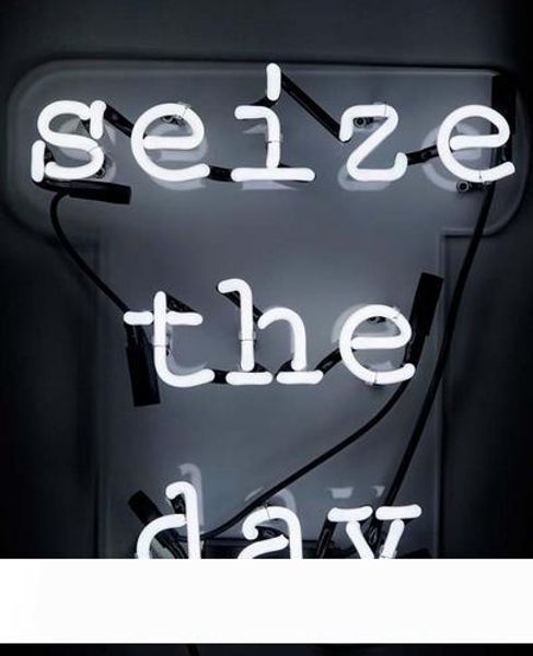 

fashion new handcraft neon sign seize the day real glass tubes for bedroom home display neon lighht sign 10x10
