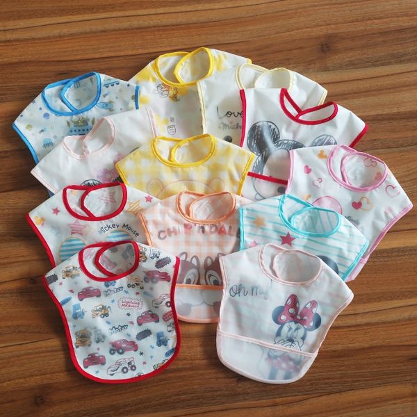 

daily order infant napkin napkin multi-color eva waterproof cover pure cotton printed pocket 12-color dining bib