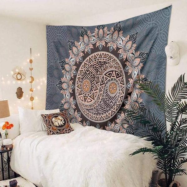 

large mandala tapestry floral yin yang wall hanging tapestries bohemian wall decor tapiz for bedroom dorm living room boho decor