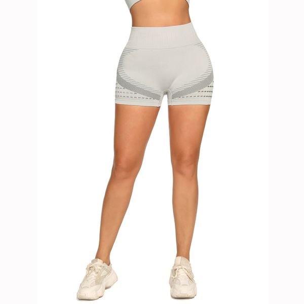 

women seamless running shorts high waist sport workout leggings gym yoga shorts push up hip super stretchy fitness biker, White;red