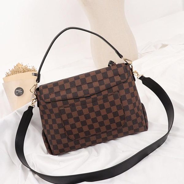 

womens bags vintage classic zipper plaid design leather shoulder crossbody designer luxury handbags handle tote messenger bags drop ship