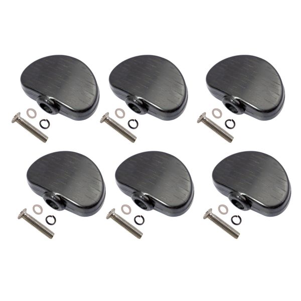 

6 pcs black guitar tuning pegs keys button tuners machine heads, premium plastic