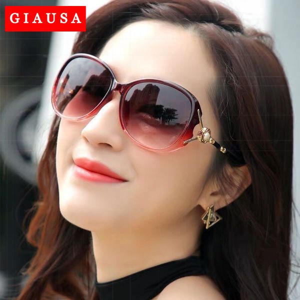 

2020 vintage big lens polarized women sunglasses uv400 designer gradient sun glasses female zonnebril, White;black