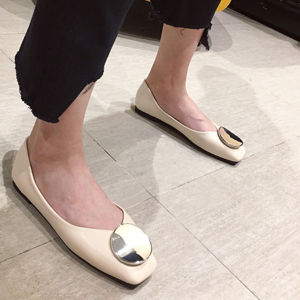 

women shoes autumn loafers with fur female footwear 2020 fashion women's buckle shallow mouth casual sneaker fall slip-on dress, Black