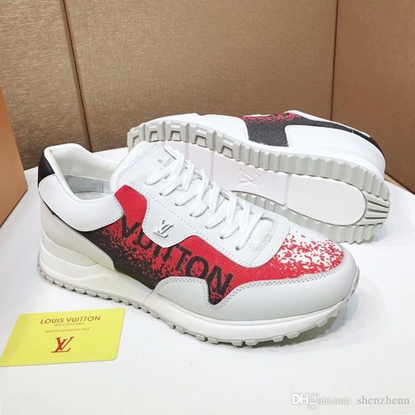 

luxury men sports shoes flats outdoor fashion sneakers breathable footwears trainers with original box chaussures pour hommes lace -up desig, Black