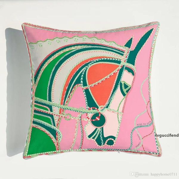 

luxury classic fashion printed carriage pattern napping material fabric pillowcase cushion cover new home decoration gift new arrive 2020