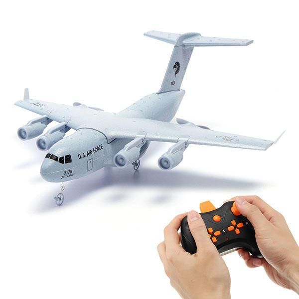 

leadingstar c-17 transport 373mm wingspan epp diy rc airplane rtf