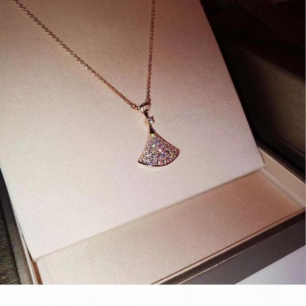 

women necklace s925 sterling silver skirt with diamond dream pendant necklace women banquet jewelry gift