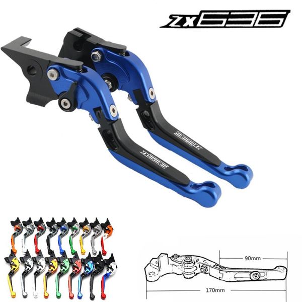 

for zx636r logo (zx 636) 2000-2004 2001 2002 2003 cnc motorcycle brake clutch lever