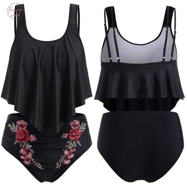 

women flower print bikini set push up padded two pieces swimsuit high waist backless beachwear size beachwear biquini z2, White;black