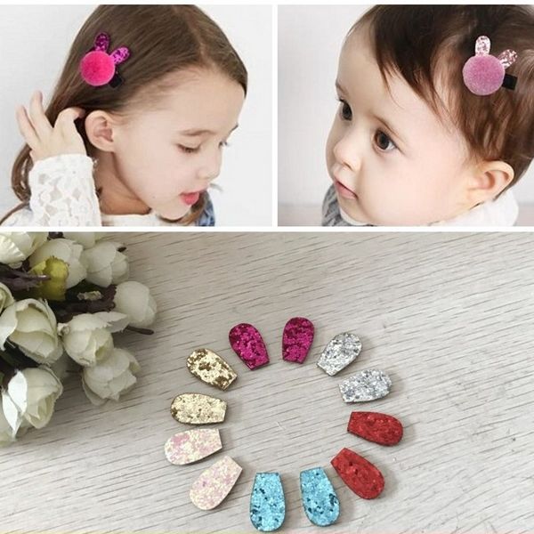 

diy clothing hair material super cute flash powder diy accessories small ears fabric decoration semi-finished products accessories, Silver