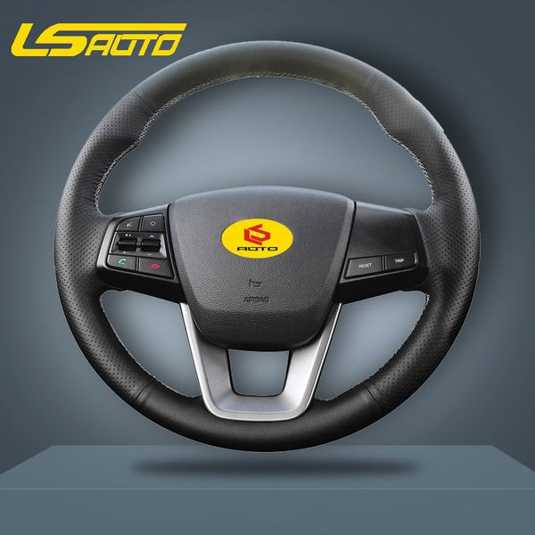 

braiding cover for the steering wheel cover for ix25 2014-2020 creta 2020 2020 funda volante leather steering wheel case