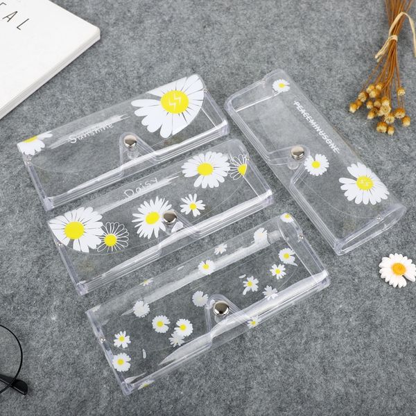 

bao bao student myopia transparent soft pvc case boutique small case glasses casemyopia glasses boxgift, Blue