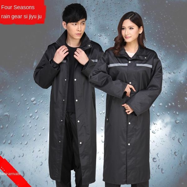 

yb5zs fashion long motorcycle electric vehicle jumpsuit windbreaker electric vehicle motorcycle poncho waterproof fishing raincoat for, Black