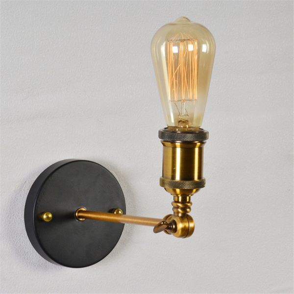 

vintage led wall lights 110v 220v e27 metal wall lamps home decor simple single swing wall lamp retro rustic light fixtures lighting