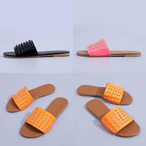 

xsfbcl 2020 europ slide summer fasion wide flat slippery wit tick fis slippers slipper men women fis slippers dener flip #450#598, Black